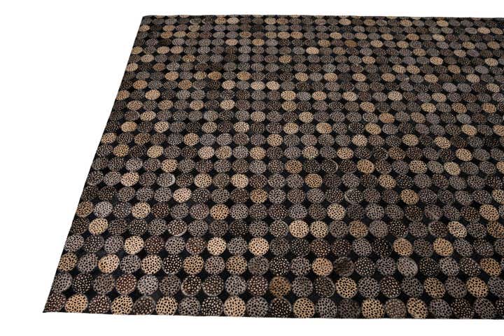 5' 1 x 8' Cowhide Leather Rug
