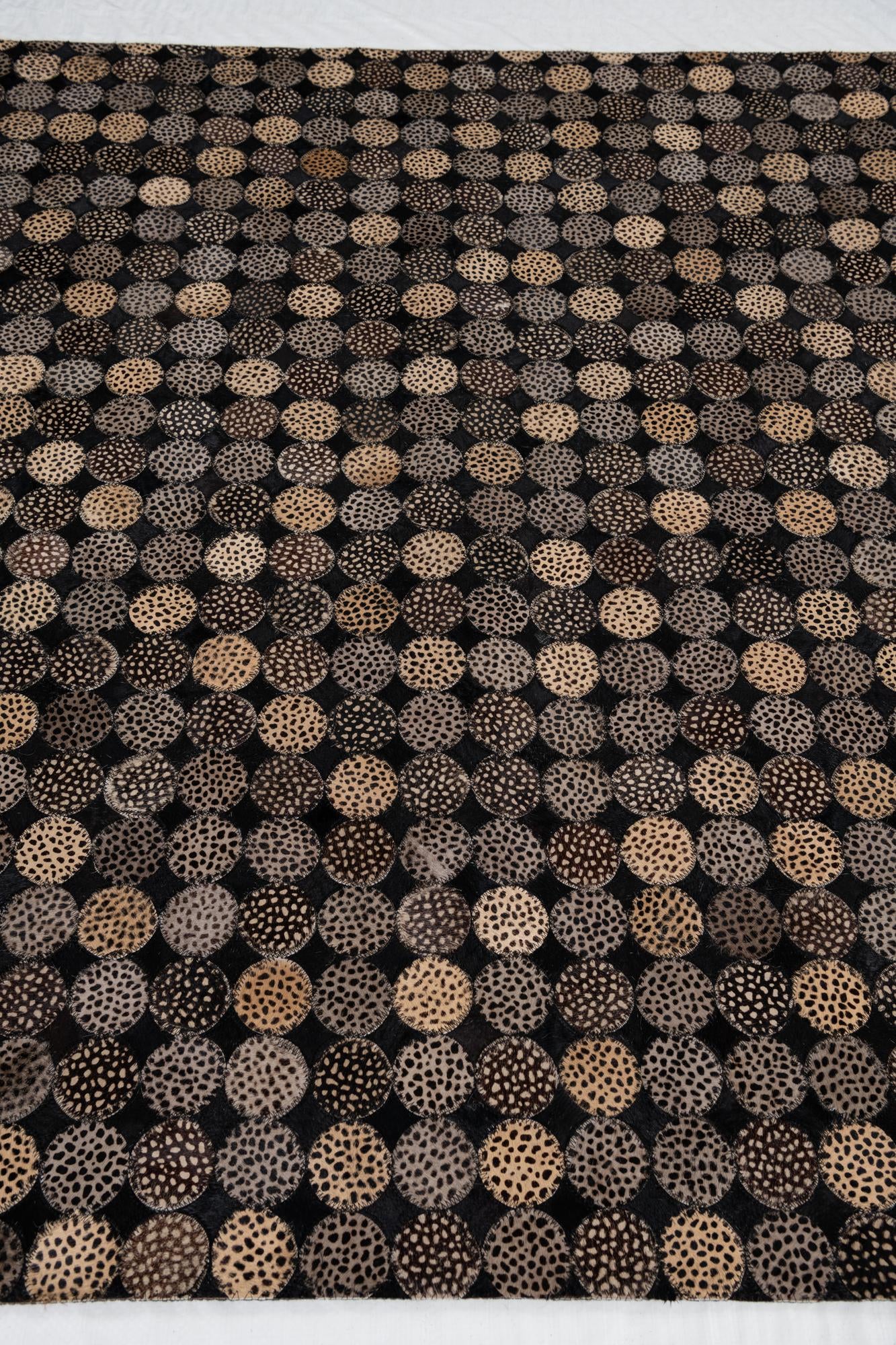 5' 1 x 8' Cowhide Leather Rug