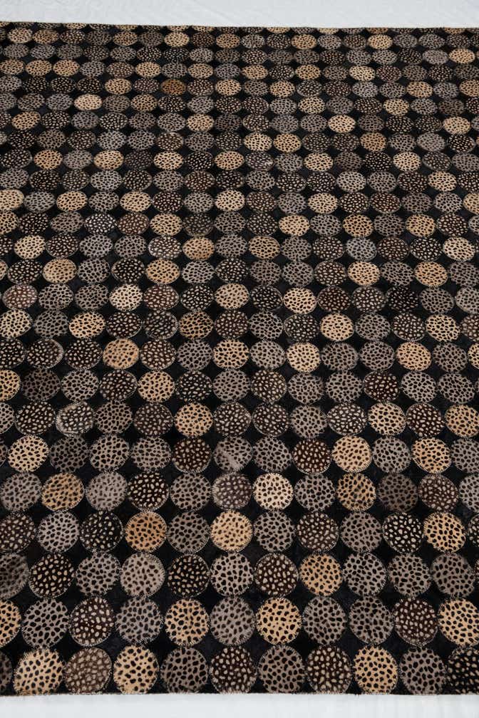5' 1 x 8' Cowhide Leather Rug