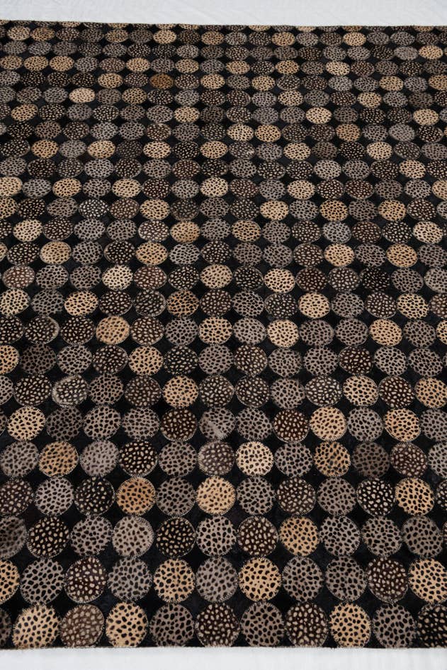 Detail image of 5' 1 x 8' Cowhide Leather Rug