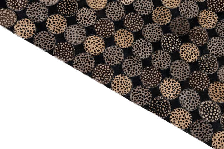 5' 1 x 8' Cowhide Leather Rug