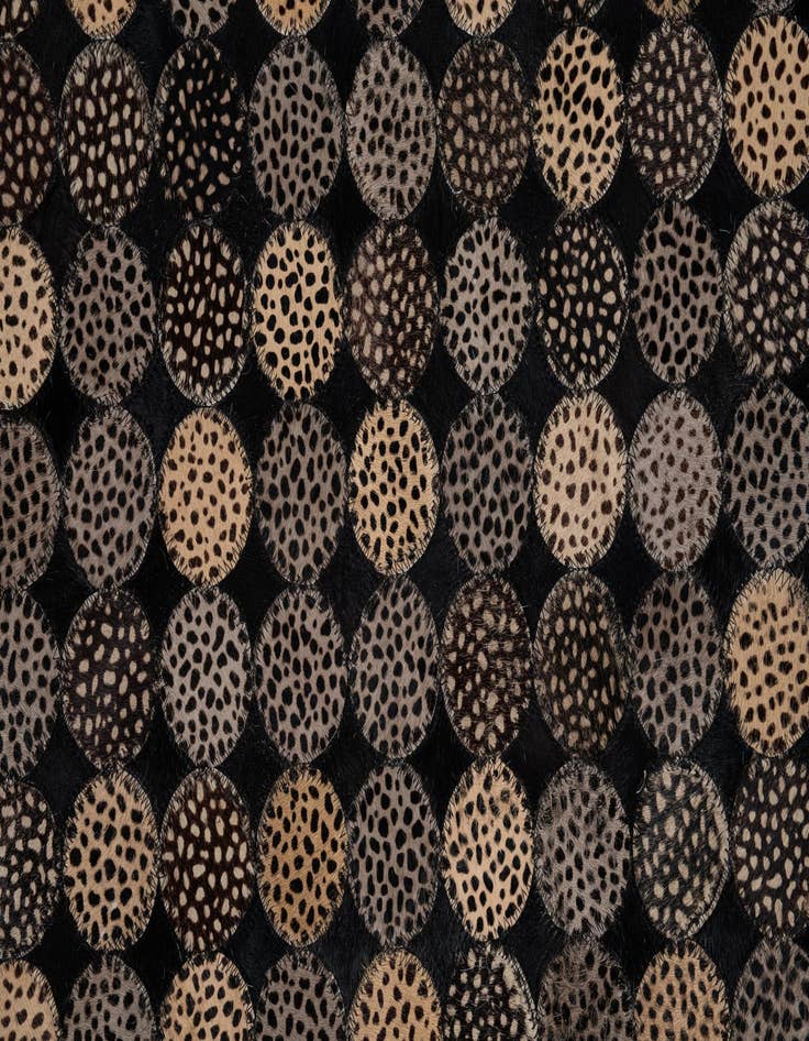 Detail image of 5' 1 x 8' Cowhide Leather Rug