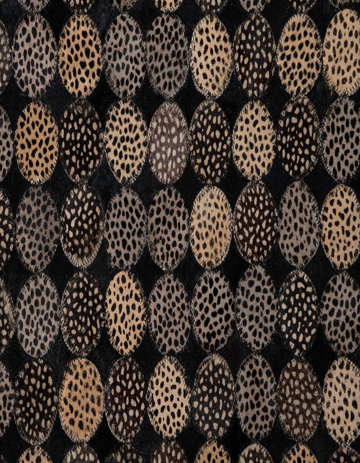 Detail image of 5' 1 x 8' Cowhide Leather Rug