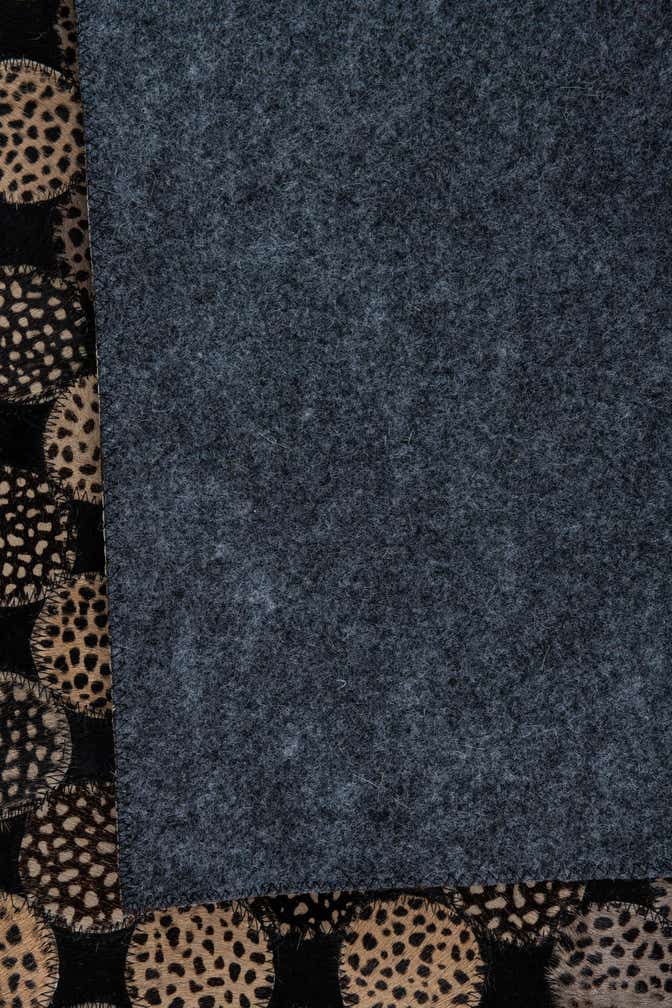 5' 1 x 8' Cowhide Leather Rug