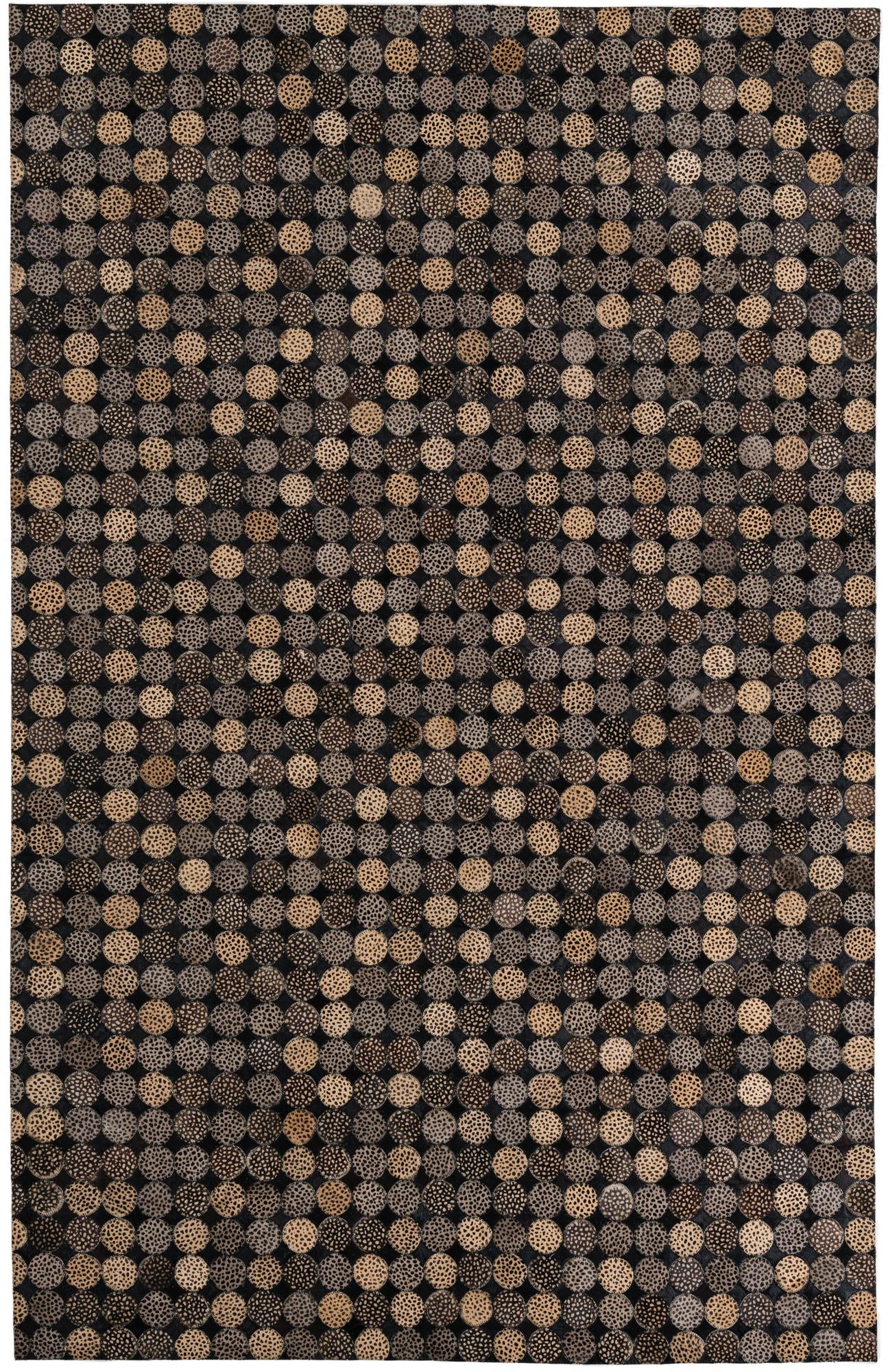 5' 1 x 8' Cowhide Leather Rug