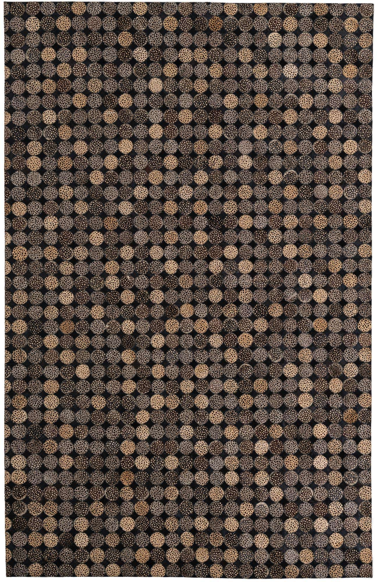 5' 1 x 8' Cowhide Leather Rug