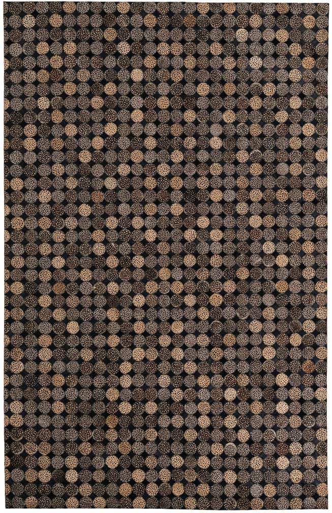 5' 1 x 8' Cowhide Leather Rug