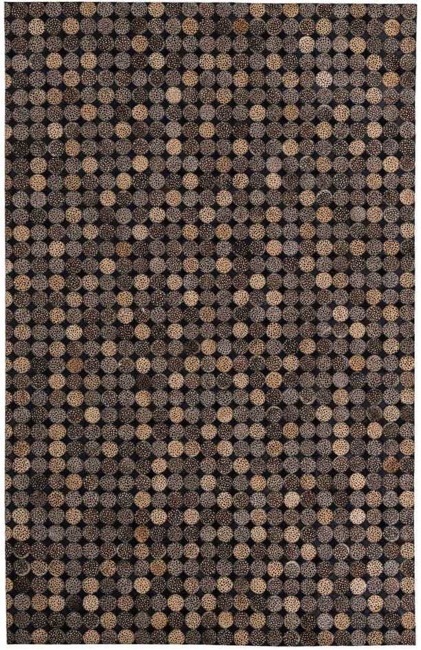 Detail image of 5' 1 x 8' Cowhide Leather Rug