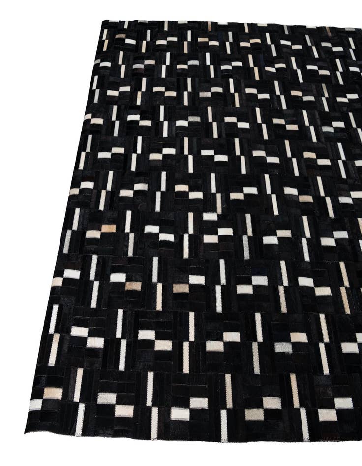 Detail image of 5' 3 x 8' 4 Cowhide Leather Rug