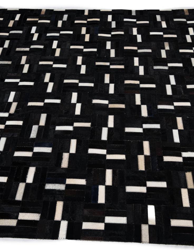 Detail image of 5' 3 x 8' 4 Cowhide Leather Rug