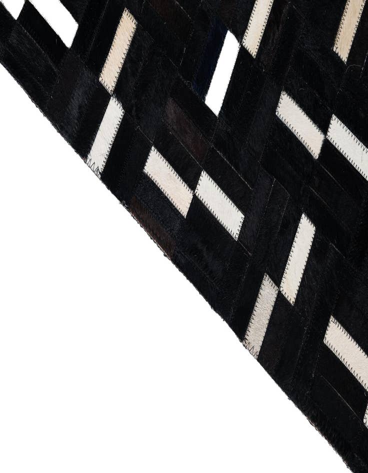 Detail image of 5' 3 x 8' 4 Cowhide Leather Rug