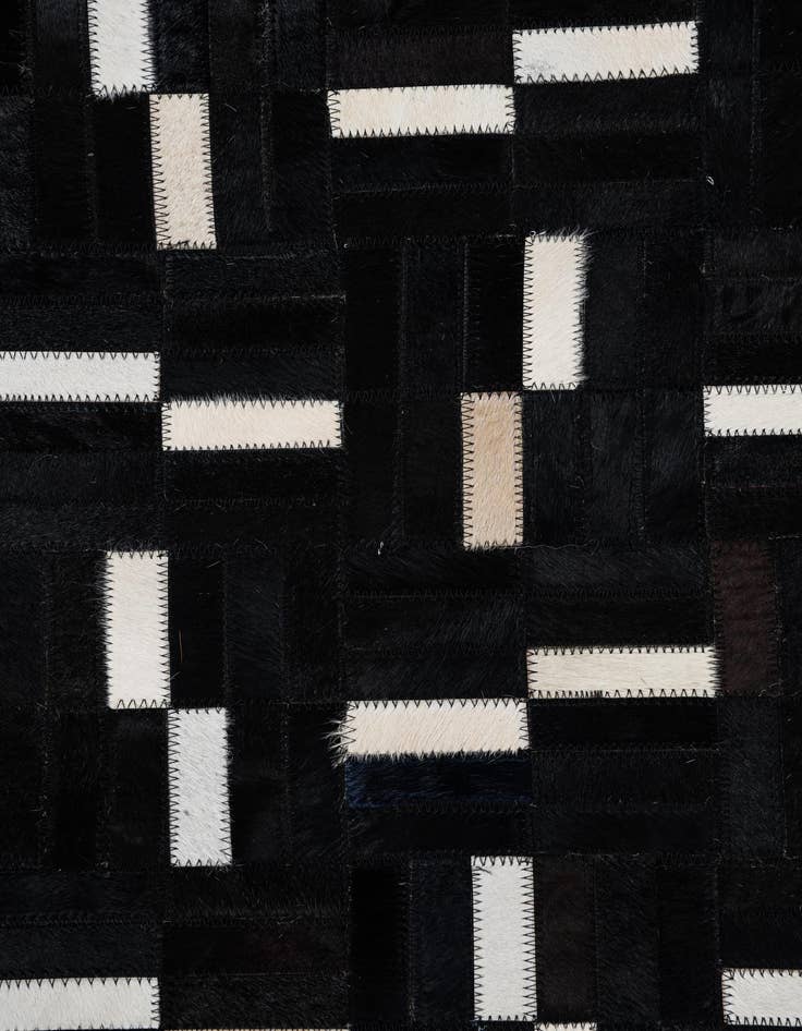 Detail image of 5' 3 x 8' 4 Cowhide Leather Rug