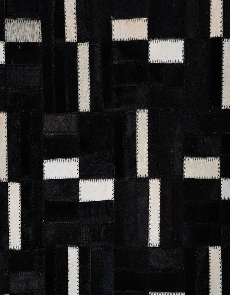 Detail image of 5' 3 x 8' 4 Cowhide Leather Rug