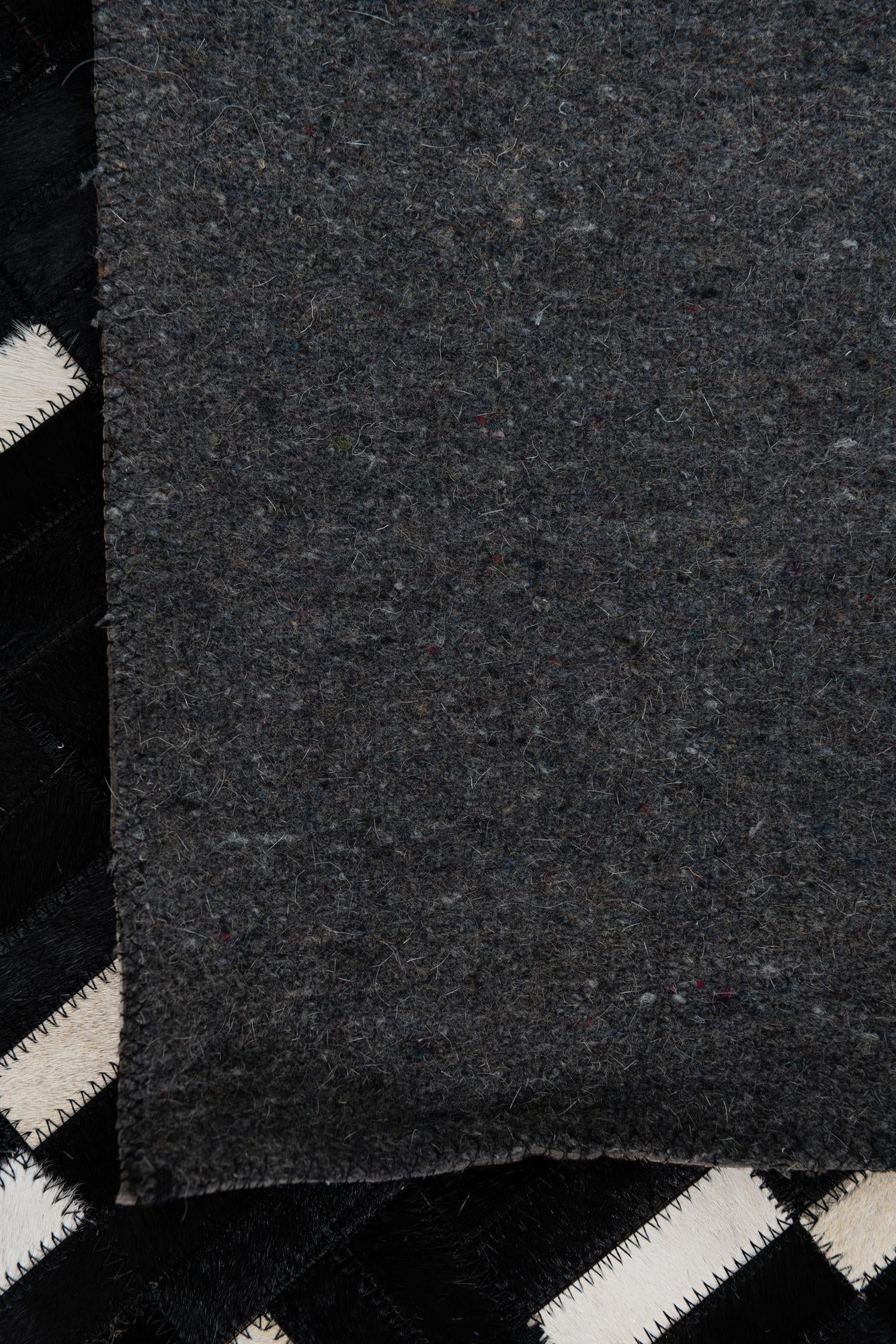 5' 3 x 8' 4 Cowhide Leather Rug