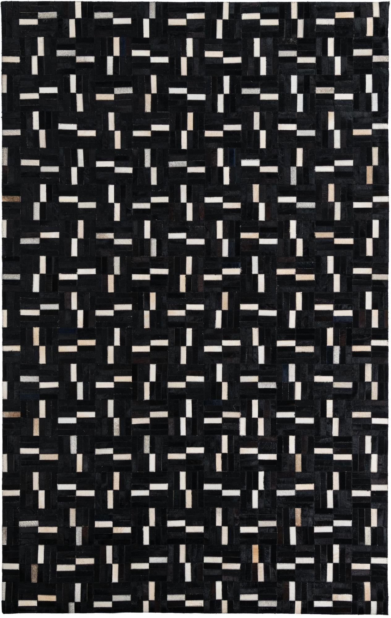 5' 3 x 8' 4 Cowhide Leather Rug