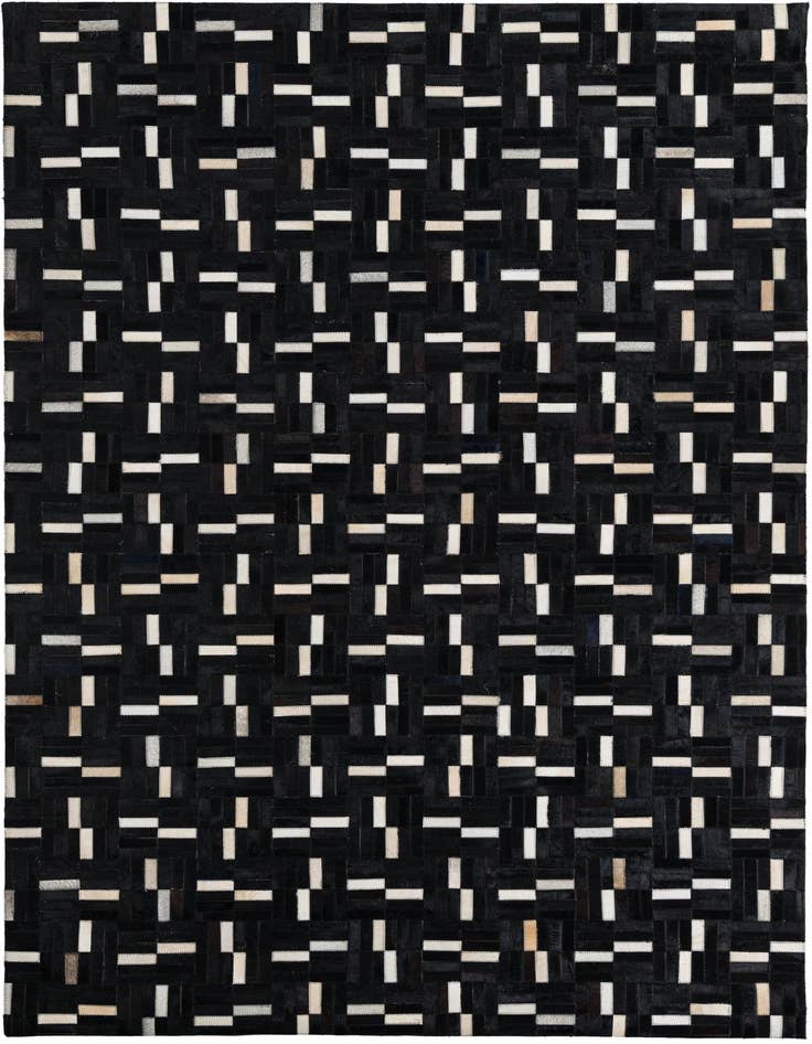 Detail image of 5' 3 x 8' 4 Cowhide Leather Rug