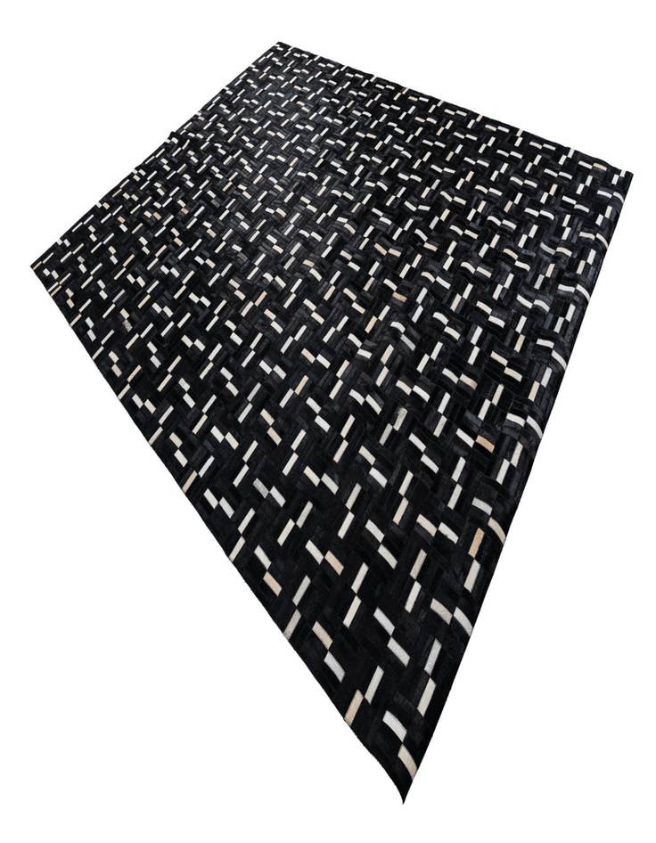 Detail image of 7' 9 x 9' 9 Cowhide Leather Rug