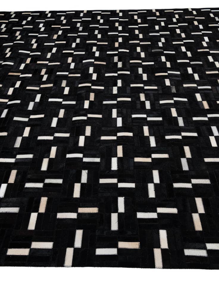 Detail image of 7' 9 x 9' 9 Cowhide Leather Rug