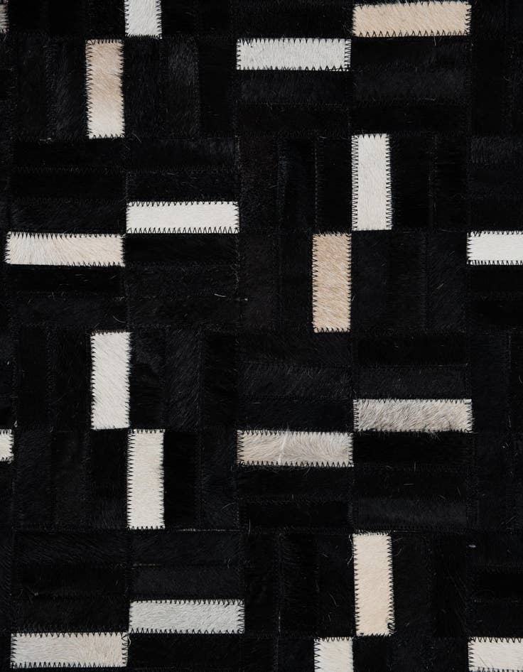 Detail image of 7' 9 x 9' 9 Cowhide Leather Rug