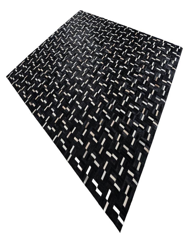 Detail image of 7' 10 x 9' 9 Cowhide Leather Rug