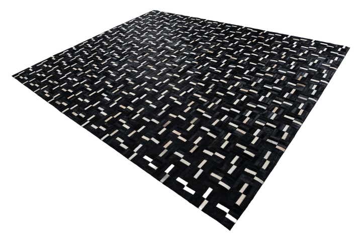 7' 10 x 9' 9 Cowhide Leather Rug