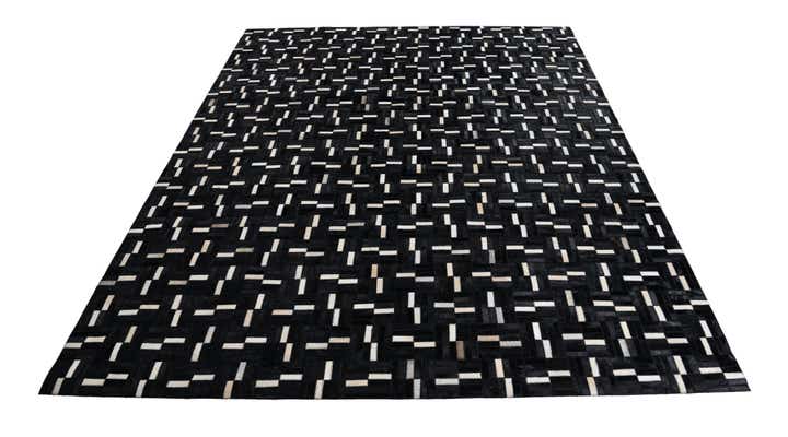 7' 10 x 9' 9 Cowhide Leather Rug