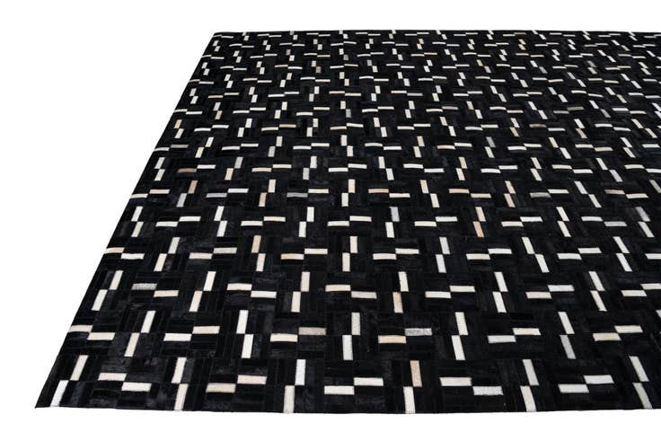 Detail image of 7' 10 x 9' 9 Cowhide Leather Rug