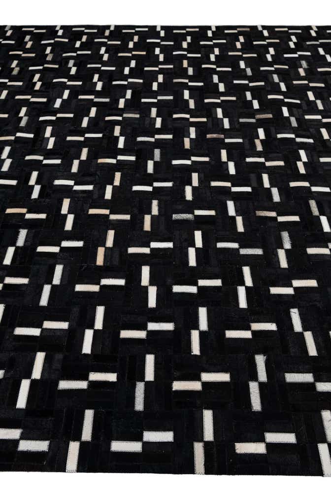 7' 10 x 9' 9 Cowhide Leather Rug