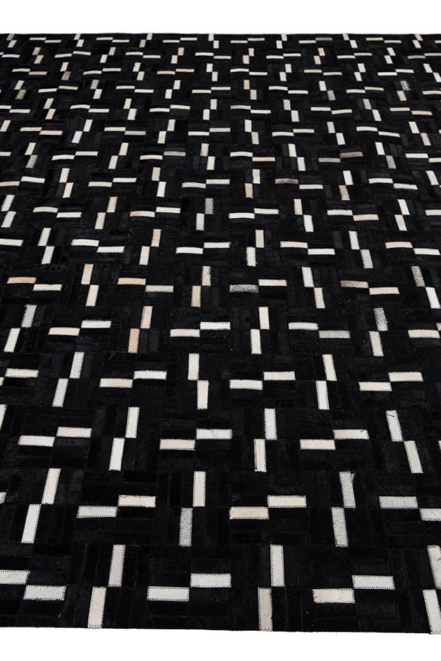 Detail image of 7' 10 x 9' 9 Cowhide Leather Rug