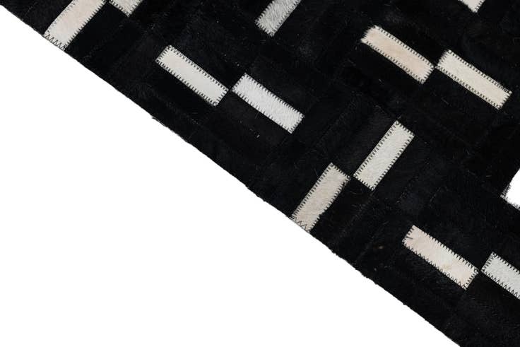 Detail image of 7' 10 x 9' 9 Cowhide Leather Rug