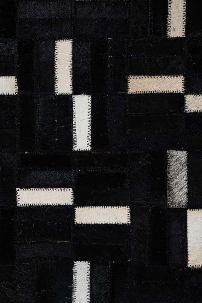 7' 10 x 9' 9 Cowhide Leather Rug