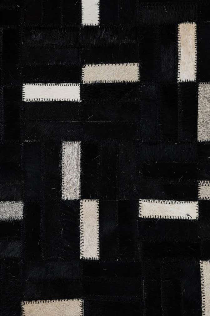 7' 10 x 9' 9 Cowhide Leather Rug