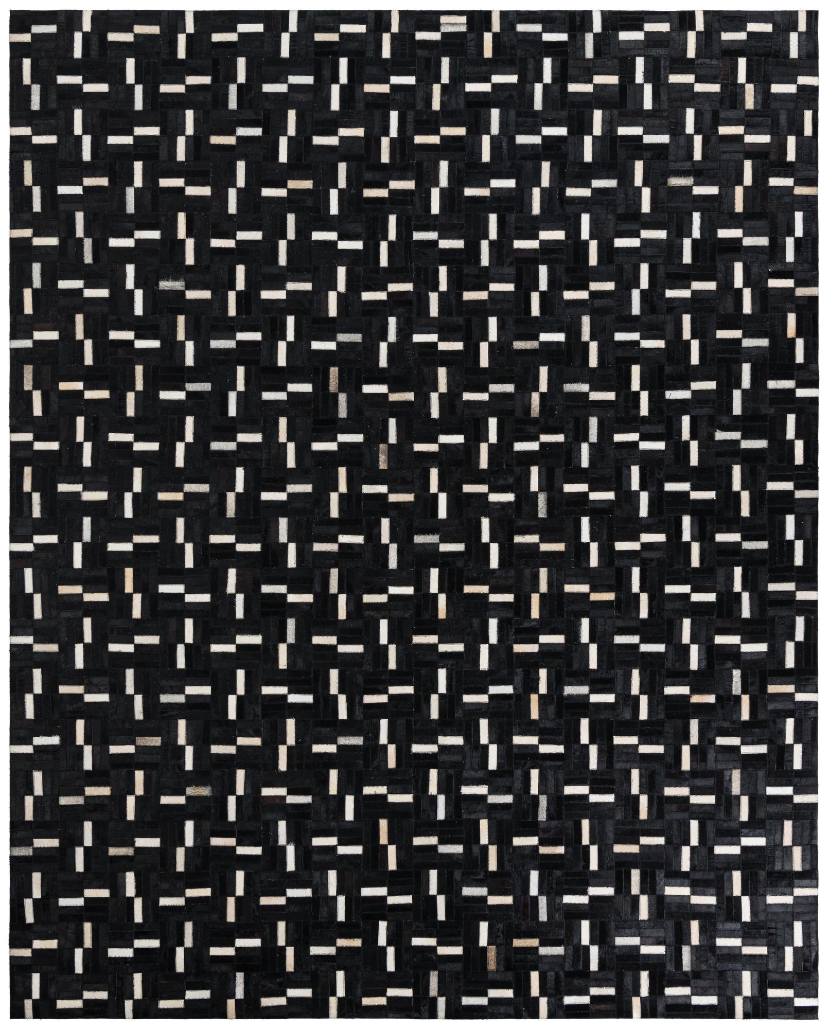 7' 10 x 9' 9 Cowhide Leather Rug