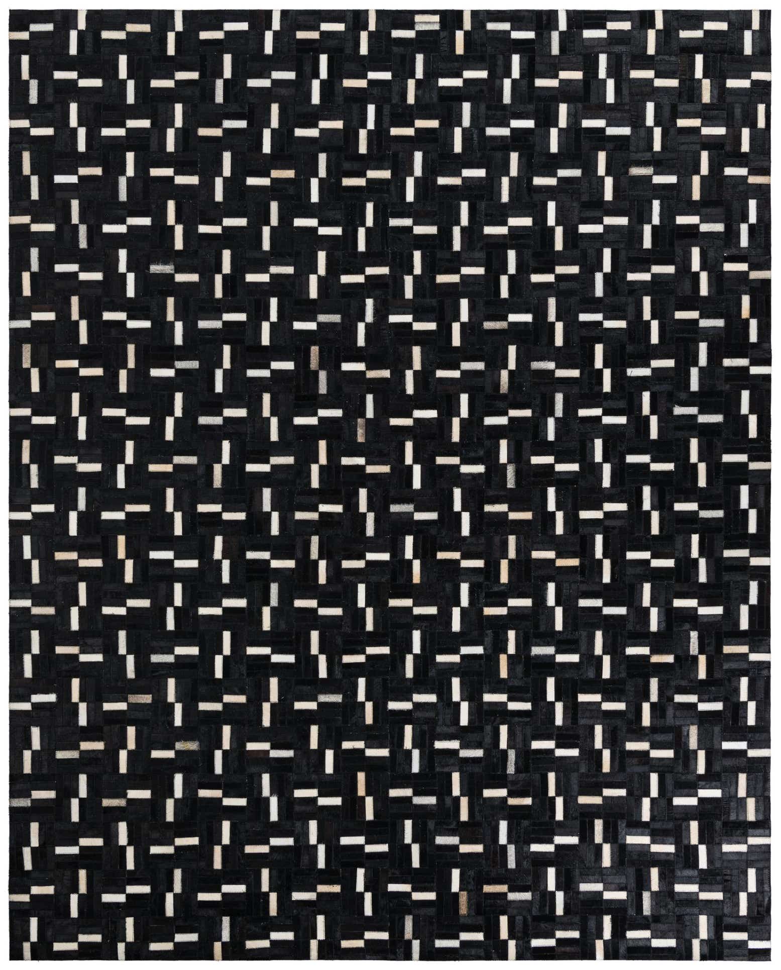 7' 10 x 9' 9 Cowhide Leather Rug