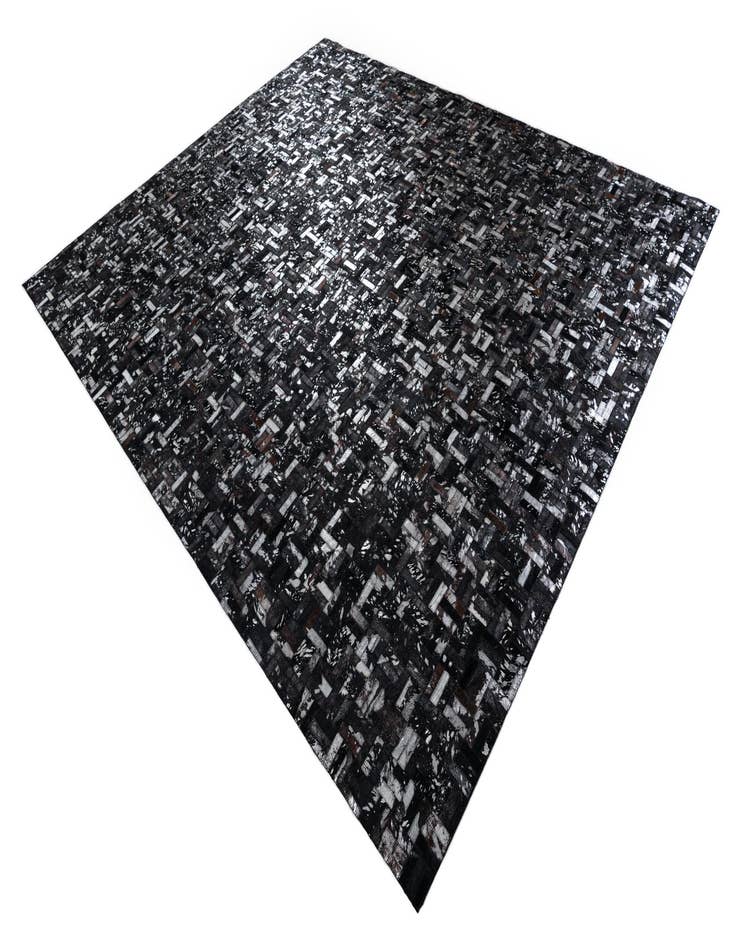 Detail image of 8' x 9' 8 Cowhide Leather Rug