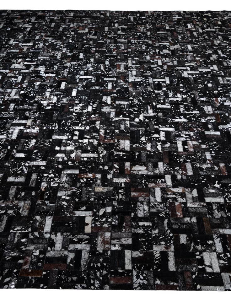 Detail image of 8' x 9' 8 Cowhide Leather Rug