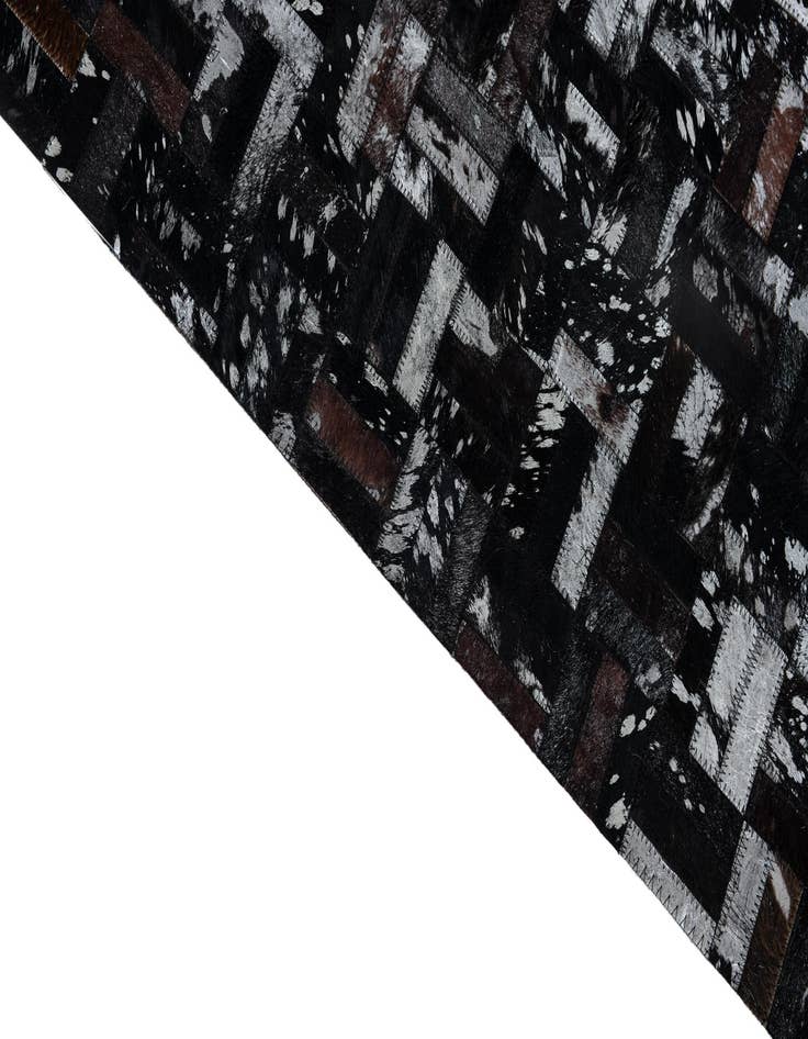 Detail image of 8' x 9' 8 Cowhide Leather Rug