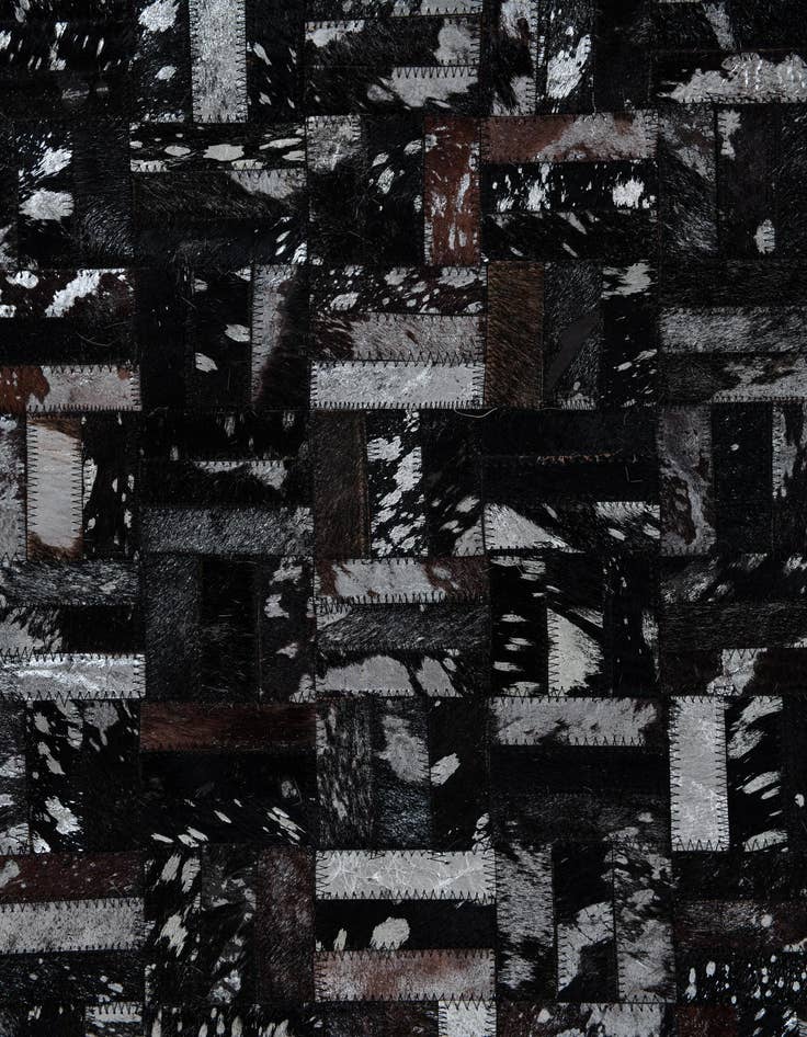 Detail image of 8' x 9' 8 Cowhide Leather Rug