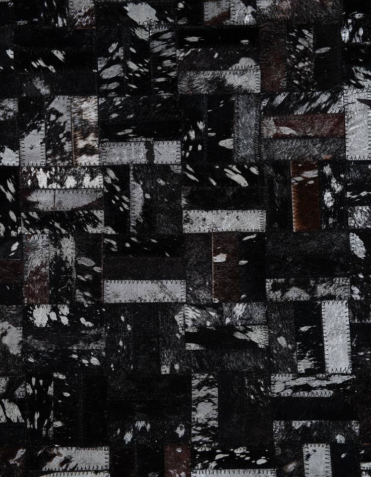 Detail image of 8' x 9' 8 Cowhide Leather Rug