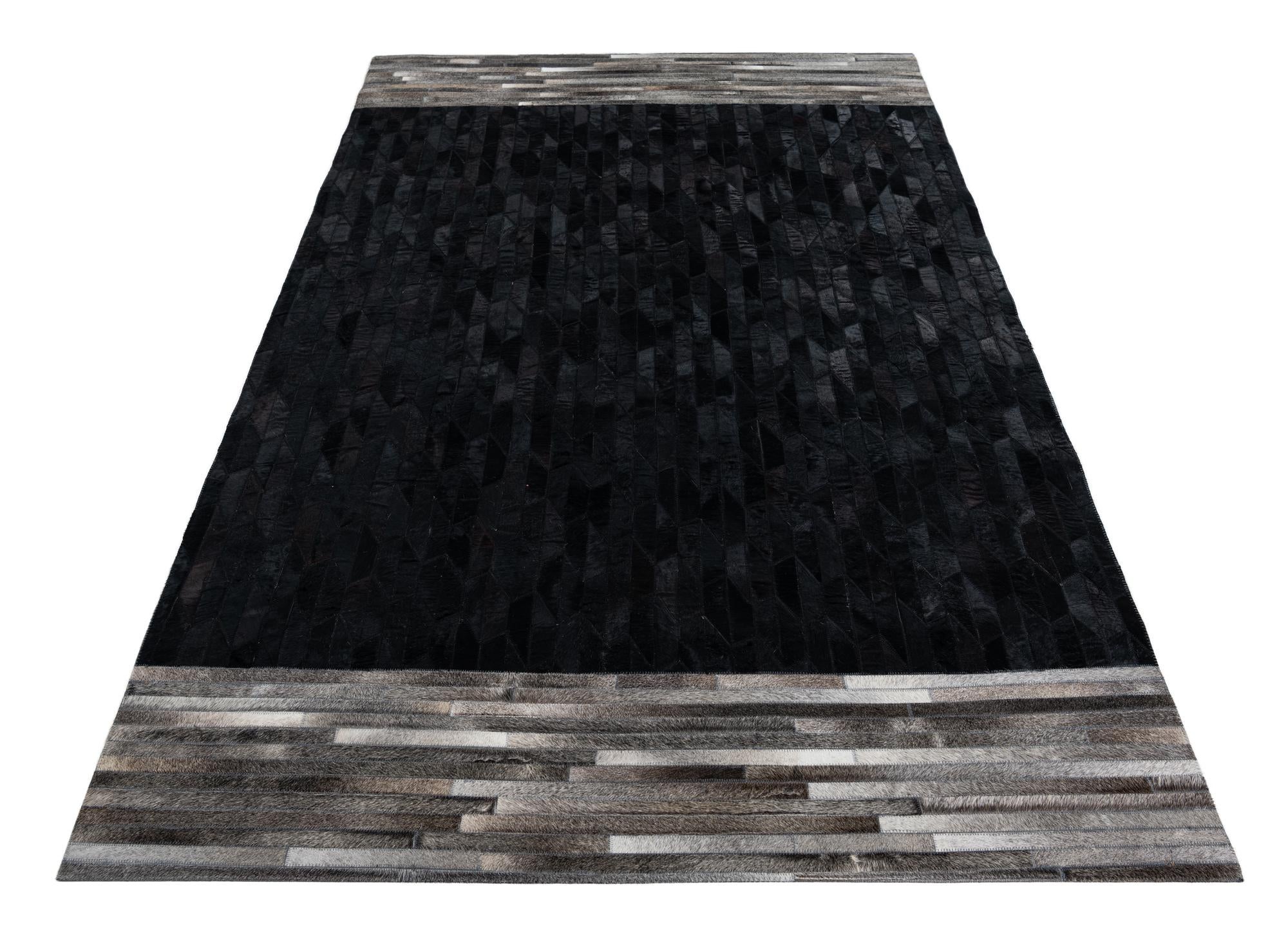 5' x 8' Cowhide Leather Rug