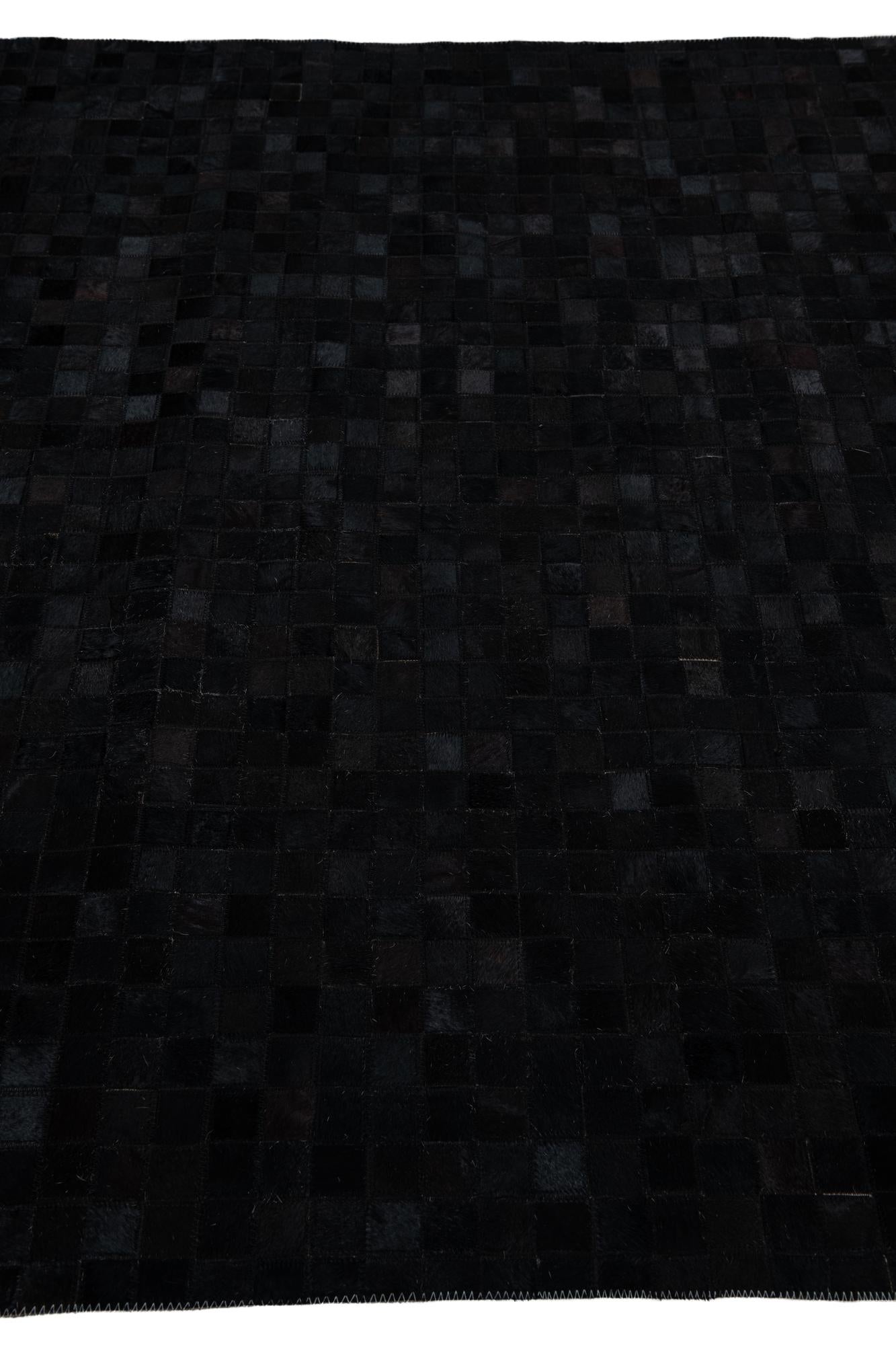 5' x 7' 10 Cowhide Leather Rug