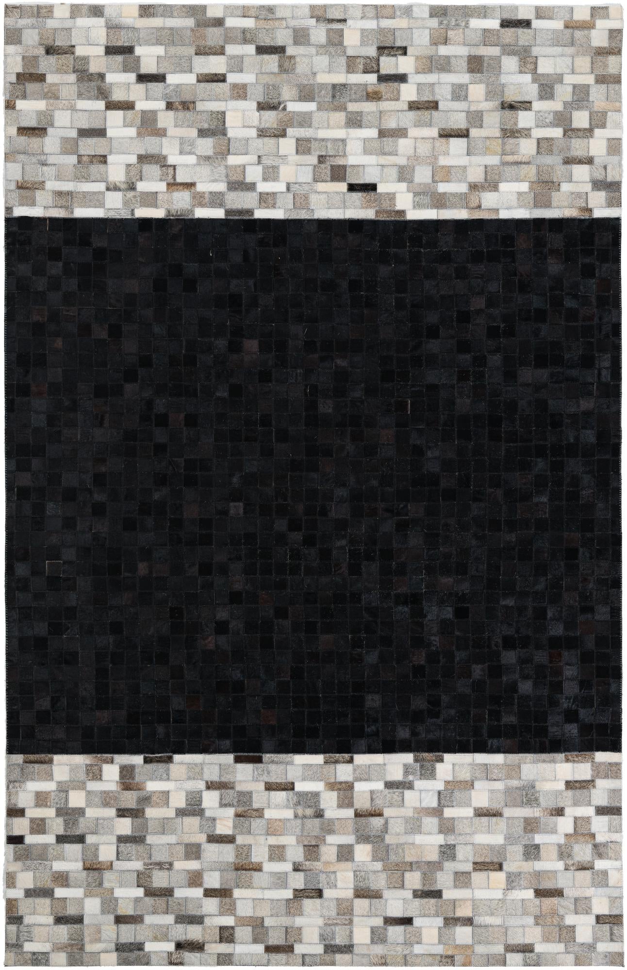 5' x 7' 10 Cowhide Leather Rug