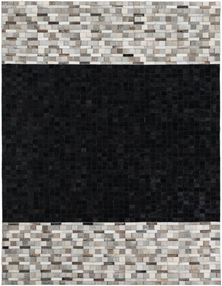 Detail image of 5' x 7' 10 Cowhide Leather Rug