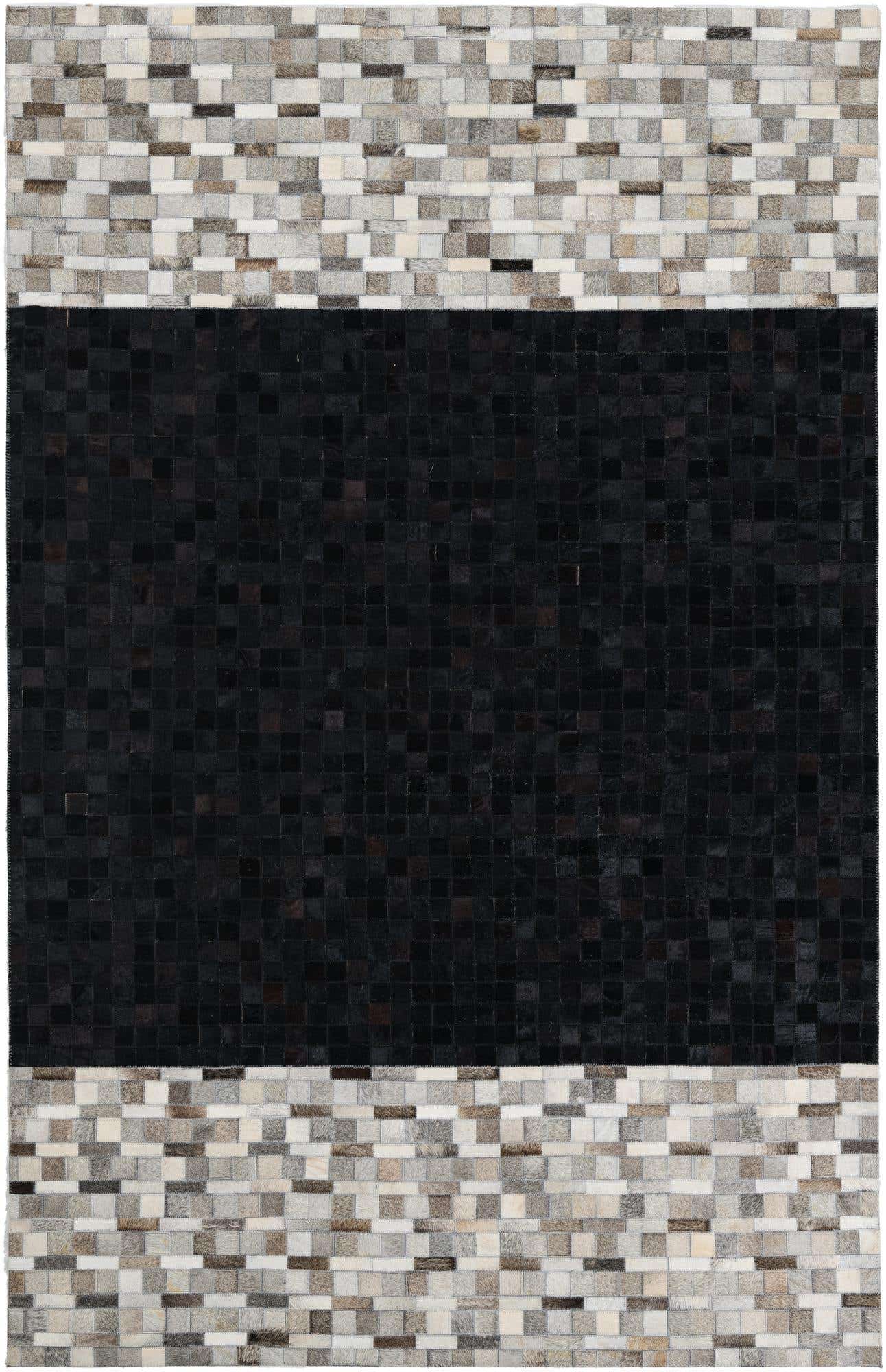 5' x 7' 10 Cowhide Leather Rug