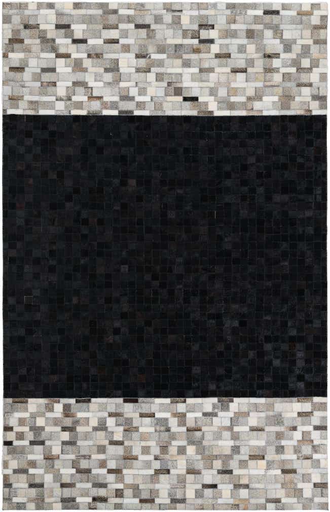 5' x 7' 10 Cowhide Leather Rug