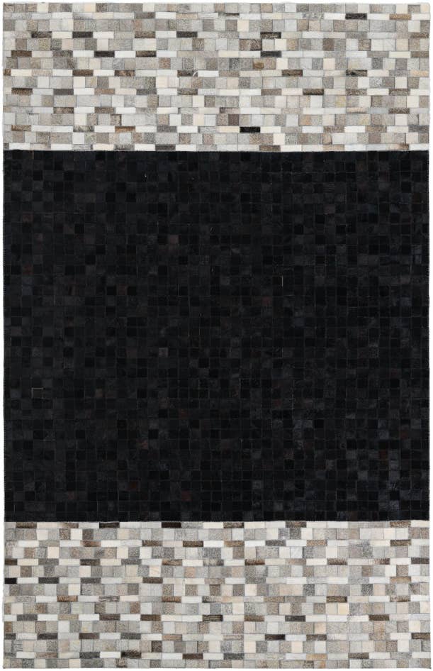 Detail image of 5' x 7' 10 Cowhide Leather Rug