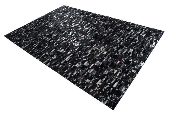 5' 3 x 7' 9 Cowhide Leather Rug