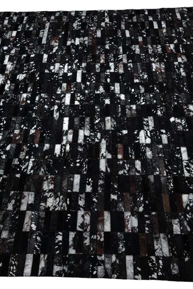 5' 3 x 7' 9 Cowhide Leather Rug