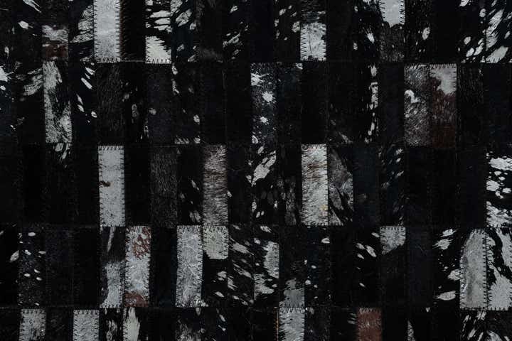 5' 3 x 7' 9 Cowhide Leather Rug