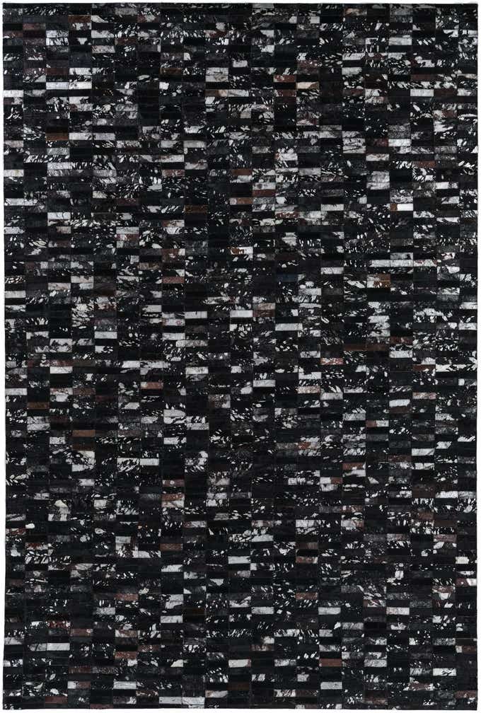 5' 3 x 7' 9 Cowhide Leather Rug
